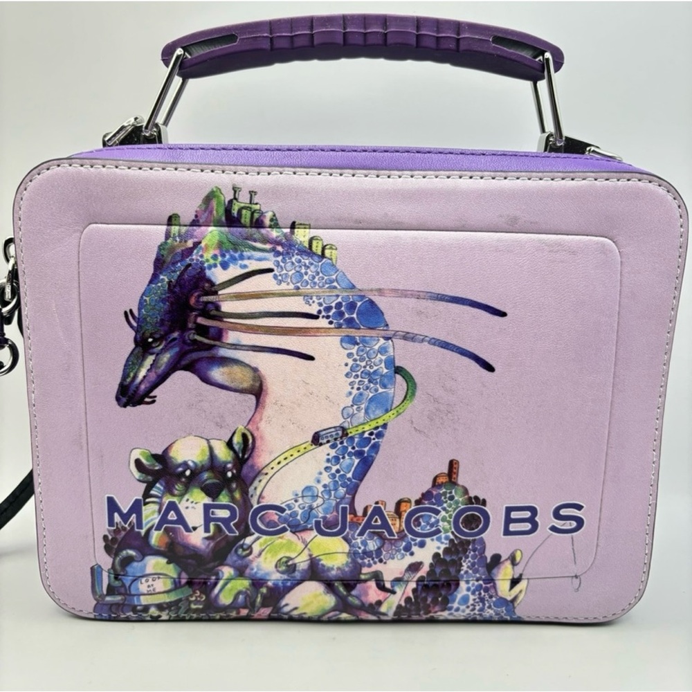 Marc Jacobs x Lauren Tsai The Box Seahorse Bag Purple MJ Crossbody Bag MJ Purse